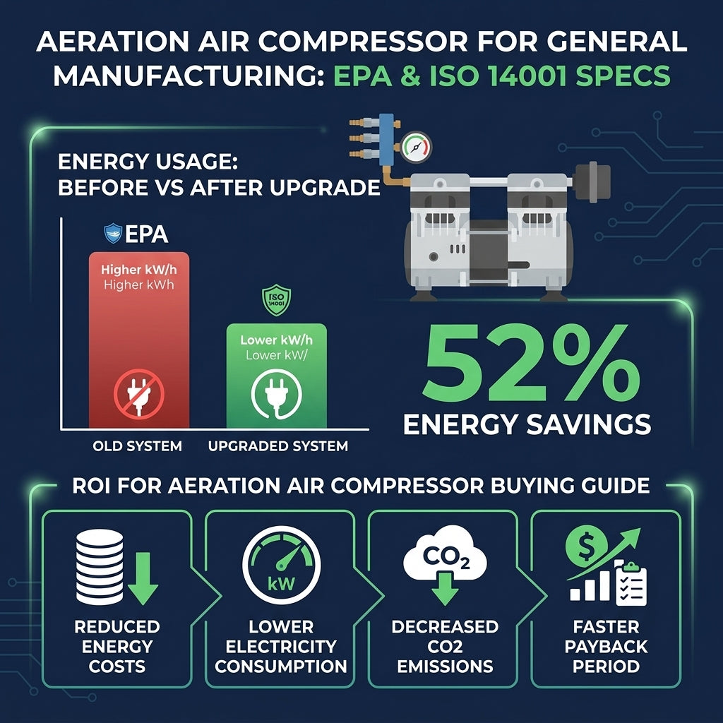 Aeration Air Compressor for General Manufacturing: EPA & ISO 14001 Specs