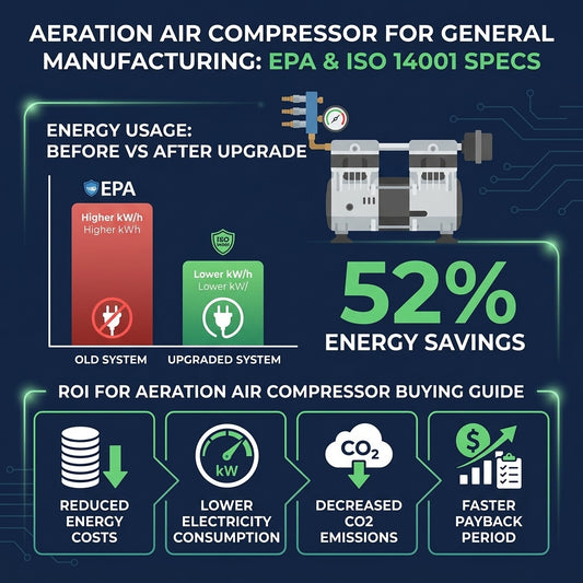 Aeration Air Compressor for General Manufacturing: EPA & ISO 14001 Specs