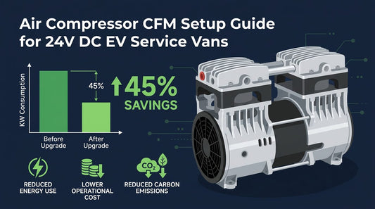 Air Compressor CFM Setup Guide for 24V DC EV Service Vans