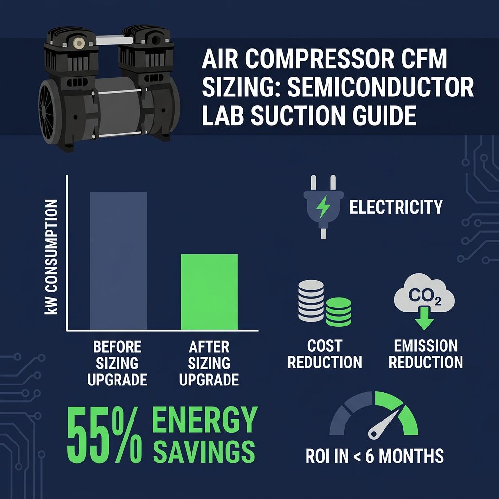 Air Compressor CFM Sizing: Semiconductor Lab Suction Guide