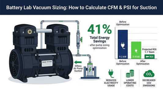 Battery Lab Vacuum Sizing: How to Calculate CFM & PSI for Suction
