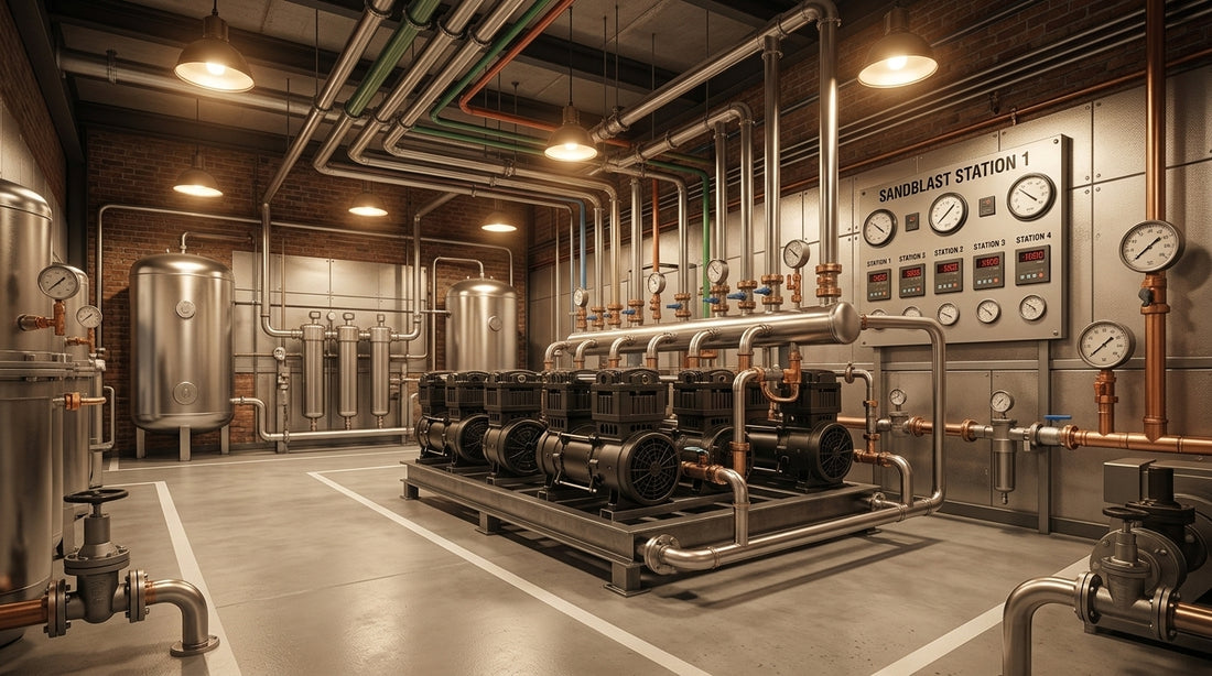 How to Select a 100 CFM Oil-Free Compressor for Metal Fab Sandblasting