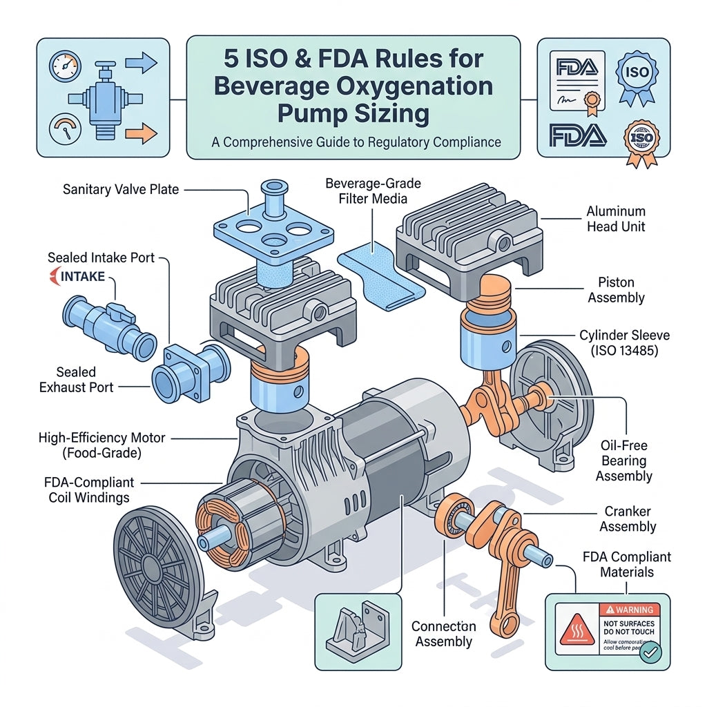 5 ISO & FDA Rules for Beverage Oxygenation Pump Sizing