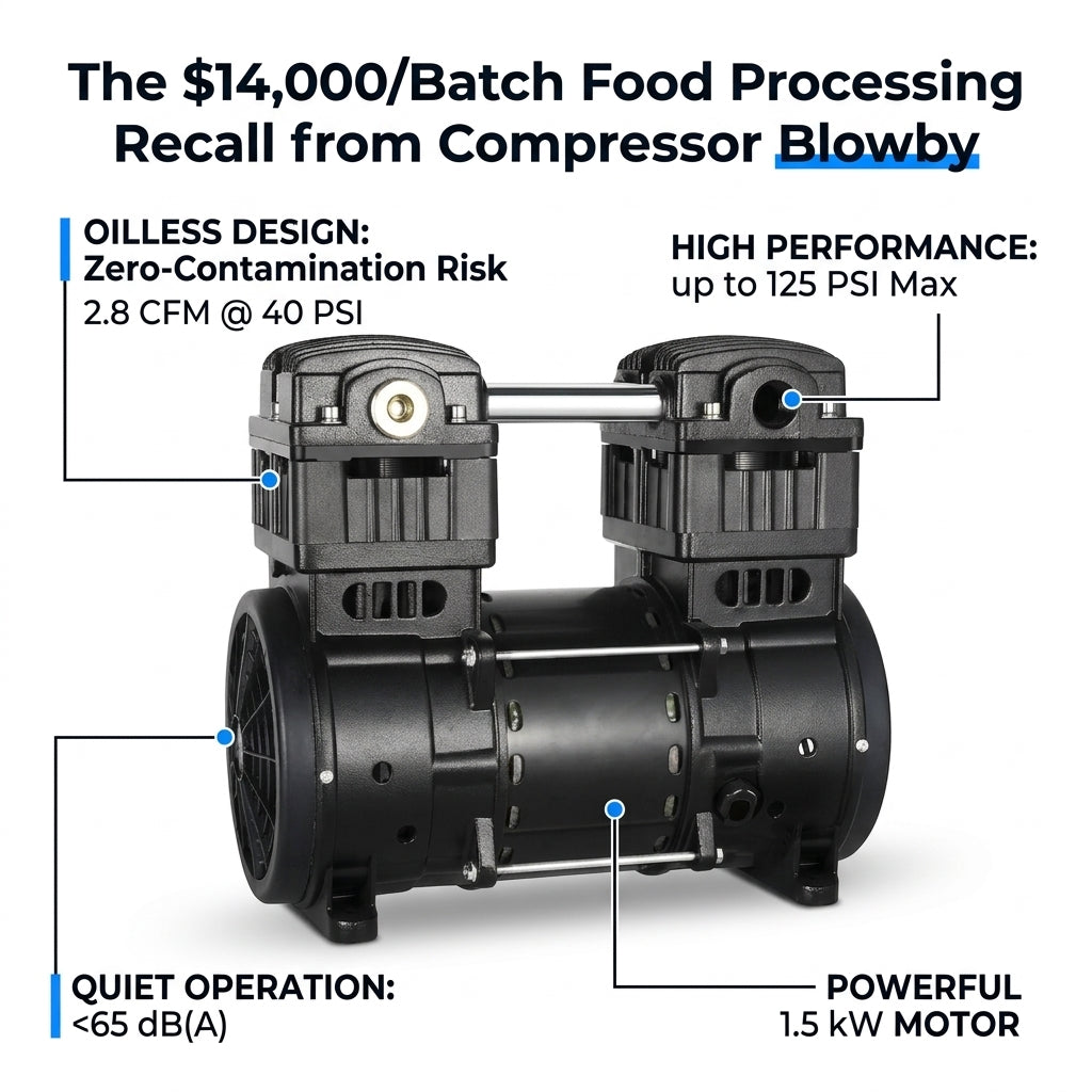 The $14,000/Batch Food Processing Recall from Compressor Blowby