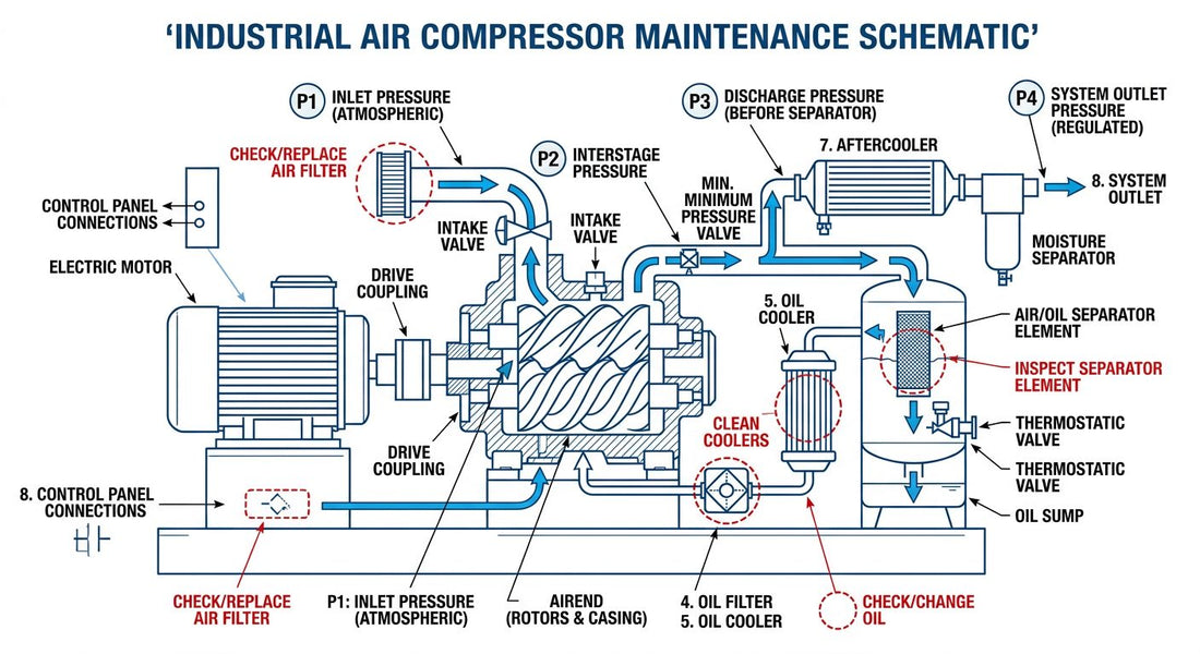 Industrial Air Compressor Maintenance Checklist for Smart Packaging
