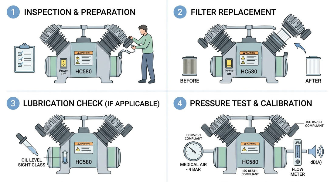 Medical Compressed Air System Specs Decoded: ISO 8573-1, LPM & dB(A)