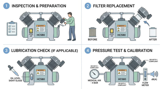 Medical Compressed Air System Specs Decoded: ISO 8573-1, LPM & dB(A)
