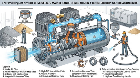 Cut Compressor Maintenance Costs 40% on a Construction Sandblasting Site