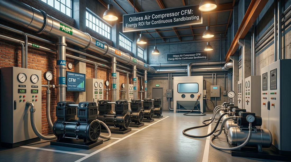 Oilless Air Compressor CFM: Energy ROI for Continuous Sandblasting