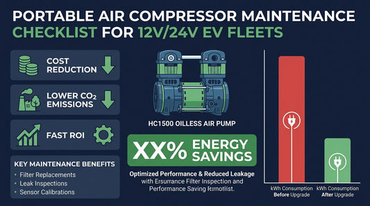 Portable Air Compressor Maintenance Checklist for 12V/24V EV Fleets