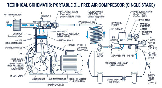 Portable Oil-Free Air Compressor vs Two-Stage: Right for Jobsites?