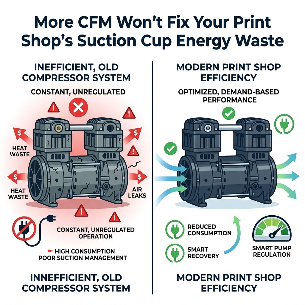 More CFM Won't Fix Your Print Shop's Suction Cup Energy Waste