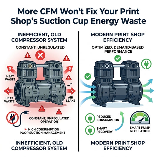 More CFM Won't Fix Your Print Shop's Suction Cup Energy Waste