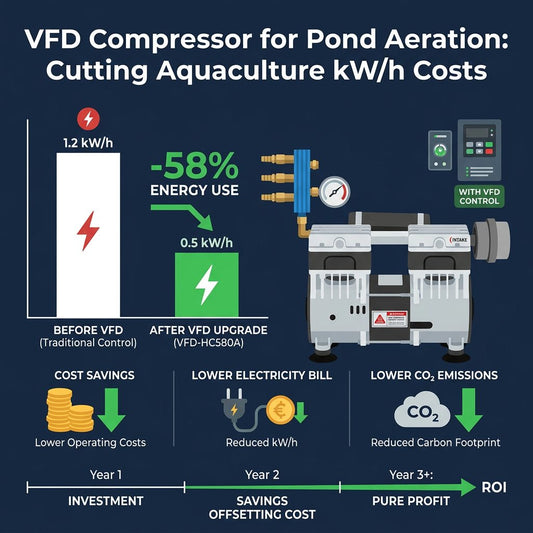 VFD Compressor for Pond Aeration: Cutting Aquaculture kW/h Costs