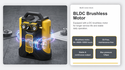 HC3601-8L Portable Oil-free Air Compressor