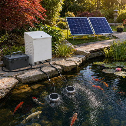 HC280E-CAB 48V Solar Cabinet Pond Aerator System (Up to 0.5 Acre) - 1