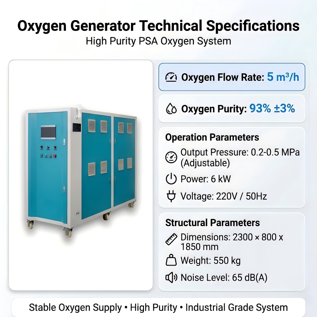 HCOF-5A High-Density Aquaculture Oxygen System: 93% Purity | 24/7 Stable Supply