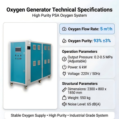 HCOF-5A High-Density Aquaculture Oxygen System: 93% Purity | 24/7 Stable Supply