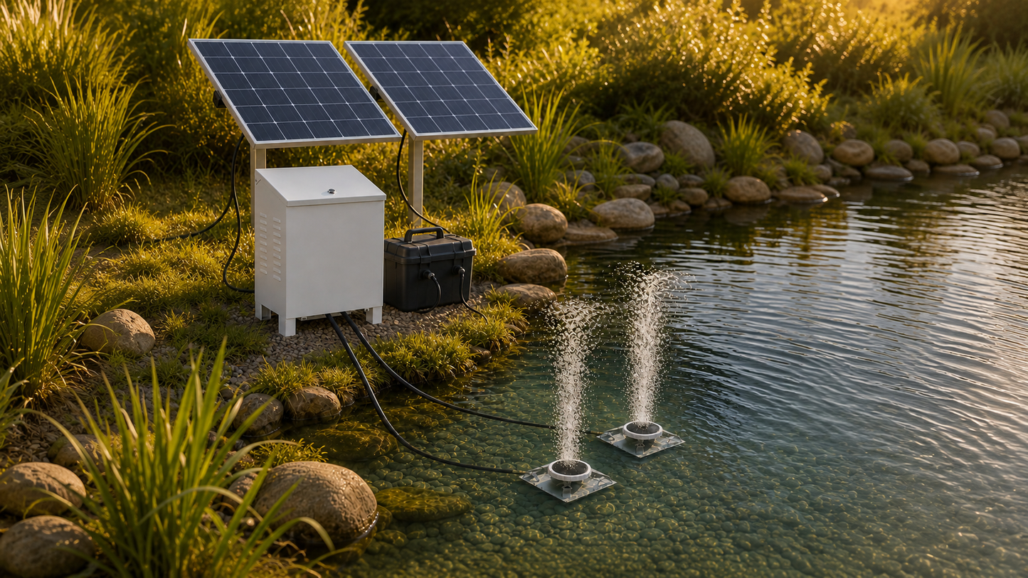 HC280E-CAB 48V Solar Cabinet Pond Aerator System (Up to 0.5 Acre) - 5
