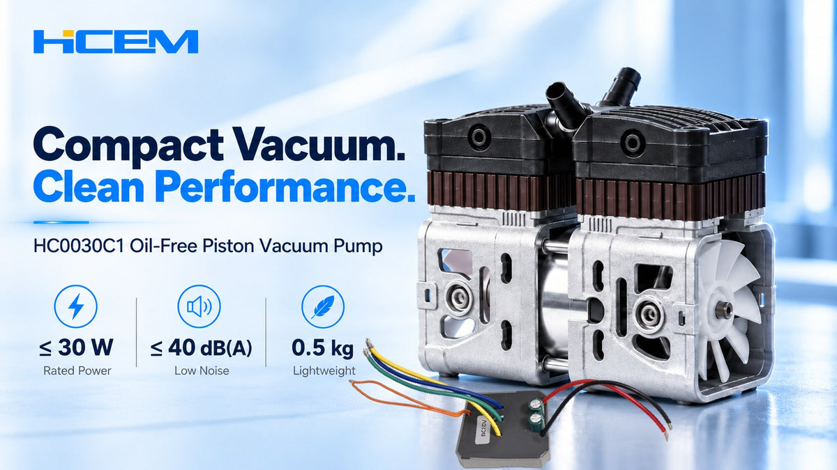 HC0030C1 twin-cylinder oil-free brushless DC vacuum pump with driver board - view 8