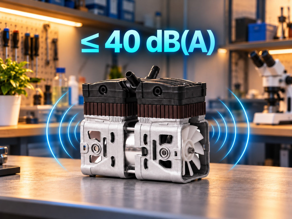 HC0030C1 twin-cylinder oil-free brushless DC vacuum pump with driver board - view 9