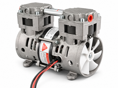 HC250 oil-free piston vacuum pump opposite angled view