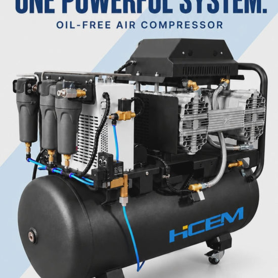 HC2500/1-A90W Oil-Free Air Compressor with Dryer - product video