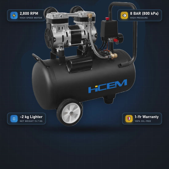 HC0750/1-P124W Oilless Air Compressor - product video